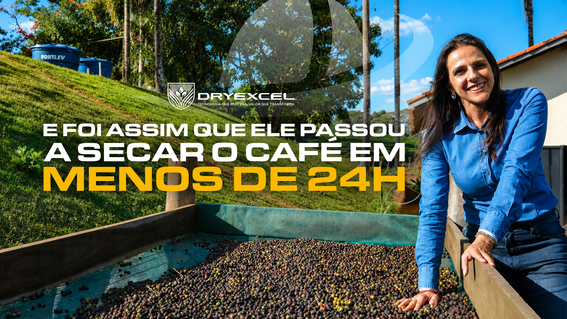 O segredo para secar café em até 24 horas não está no terreiro suspenso